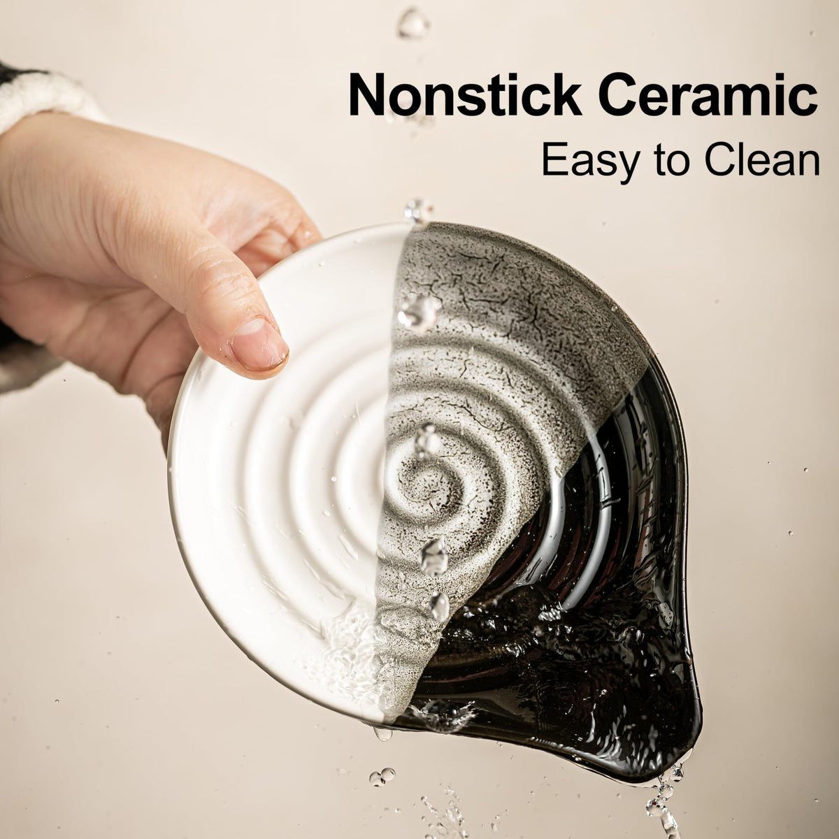 Cormomu ceramic spoon rest with swirl design adds style while protecting surfaces