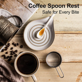 Cormomu kitchen decor spoon rest in white complements modern countertops.