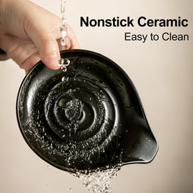 Cormomu porcelain drip tray on stovetop for easy utensil drainage and cleanup