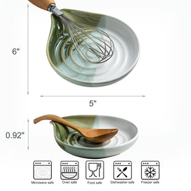 Cormomu spoon rest is dishwasher safe for easy post-cook cleanup.