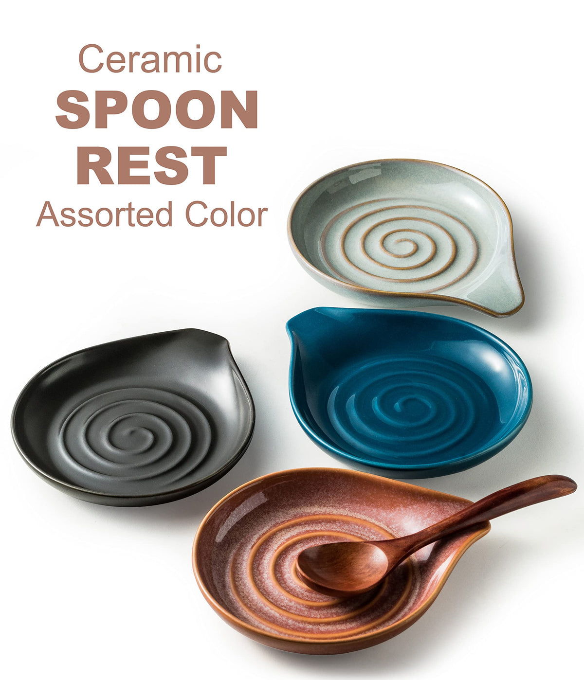 Wide flat base catches drips to protect counters.