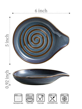 Cormomu spoon rest provides wide base stability to prevent utensil tipping