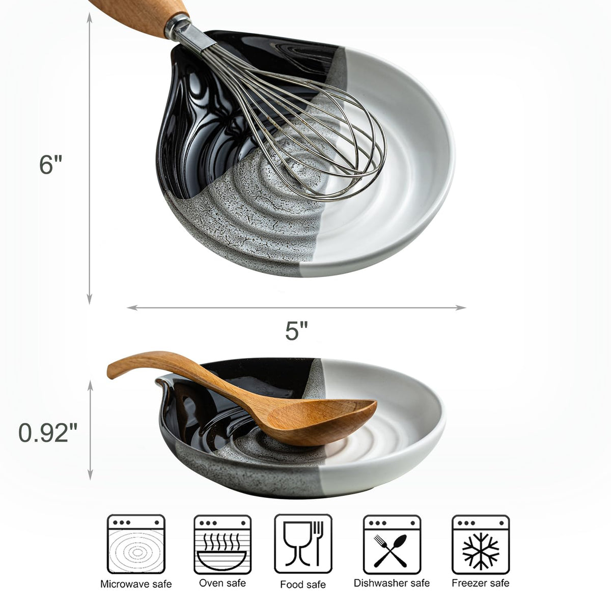 Cormomu stable kitchen spoon rest prevents spatulas from sliding off