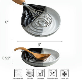 Cormomu stable kitchen spoon rest prevents spatulas from sliding off
