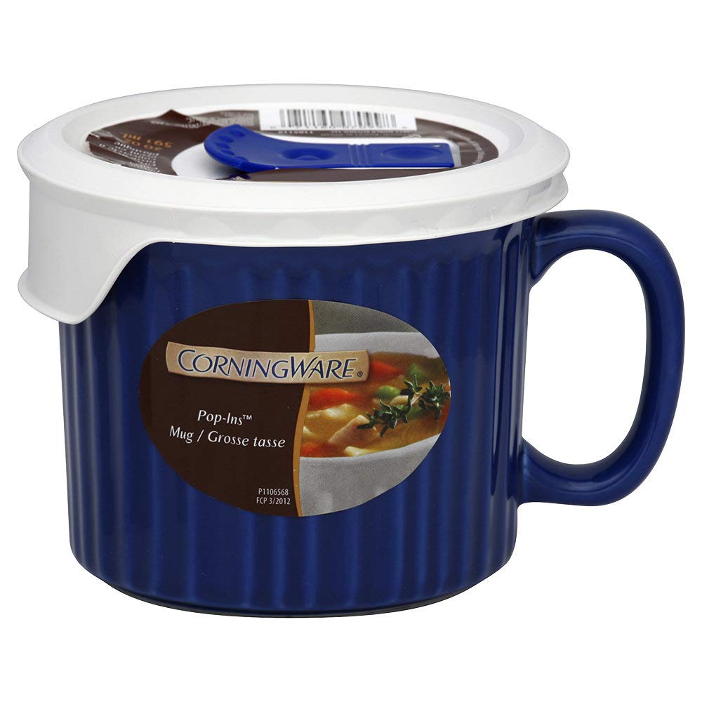 CorningWare 1105119 blueberry oven-safe meal mug for versatile reheating and serving