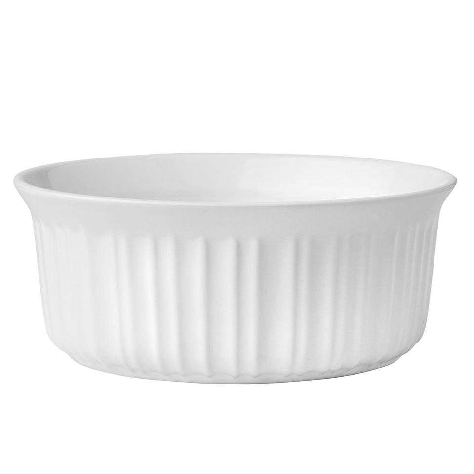 CorningWare French White 1.5 qt round dish for oven-to-table use