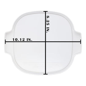 Corningware square lid white side view for organized kitchen storage.