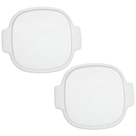 Corningware Stovetop A-2-PC lid square white for 2-qt and 3-qt containers.