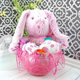 Cornucopia Brands clear plastic egg buckets used as bright party décor.