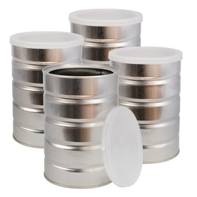 Cornucopia Brands empty coffee can with clear lid for easy pantry storage.
