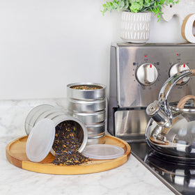 Cornucopia Brands can with lid open showing plastic seal and easy access.
