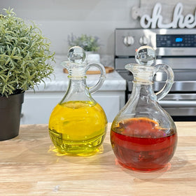 Cornucopia Brands kitchen scene with cruets on the counter