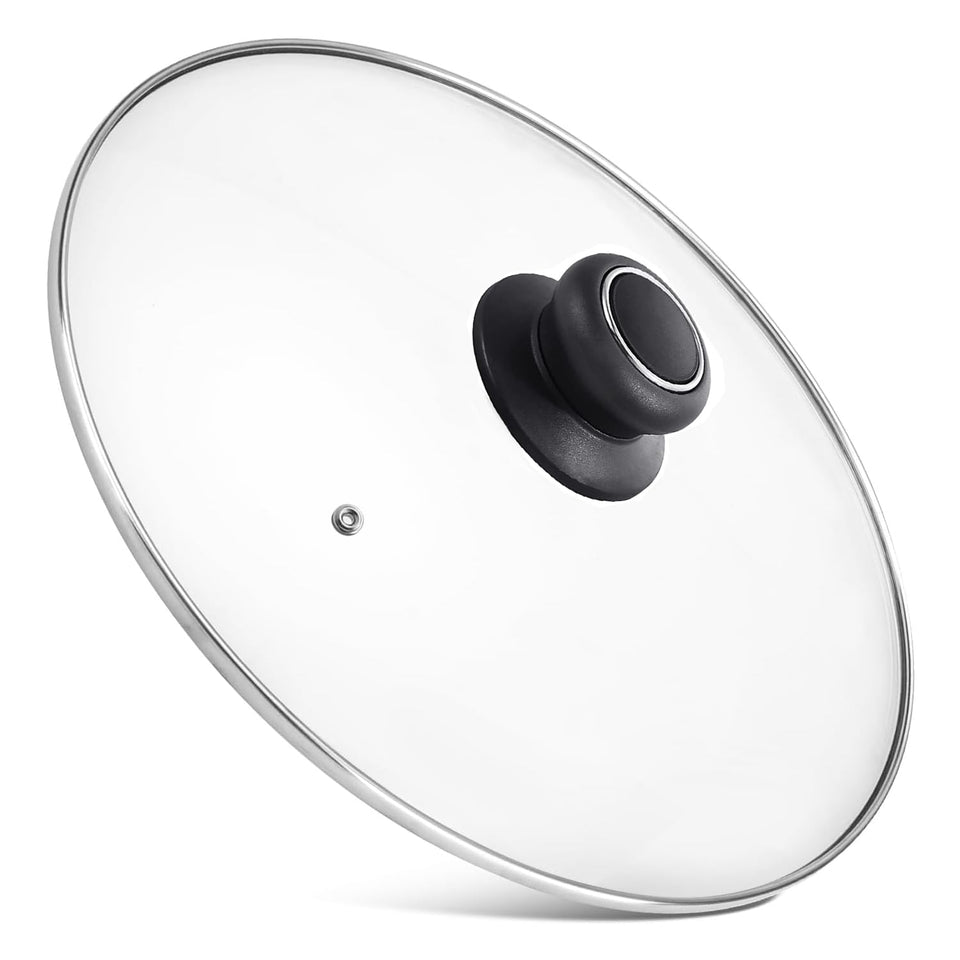 CORYTAO 13-inch pan lid top view with vent hole for steam release