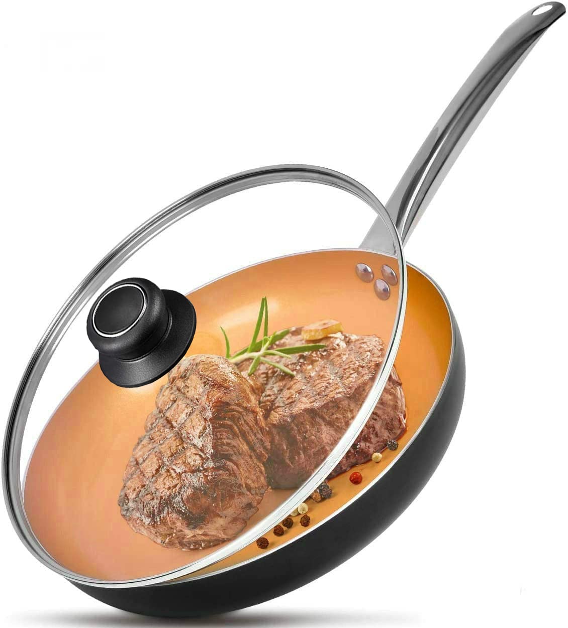 CORYTAO versatile lid suitable for boiling, frying, steaming, and stewing