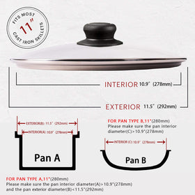 CORYTAO pan lid with stainless steel reinforced rim for durable seal