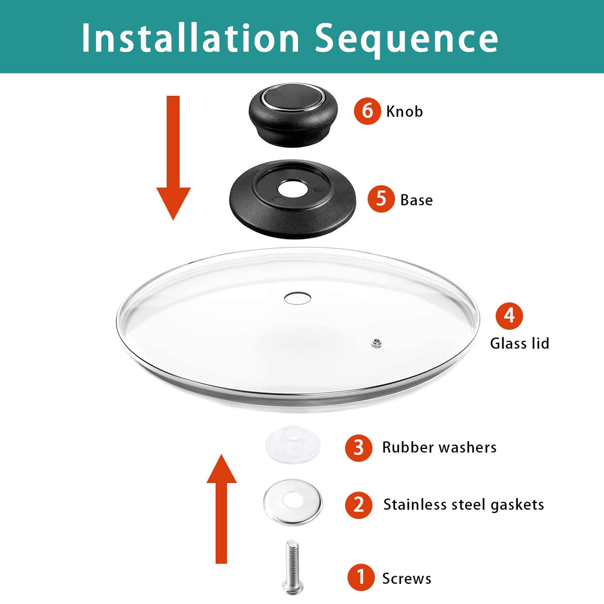 CORYTAO stainless steel rim and glass lid provide a secure seal.