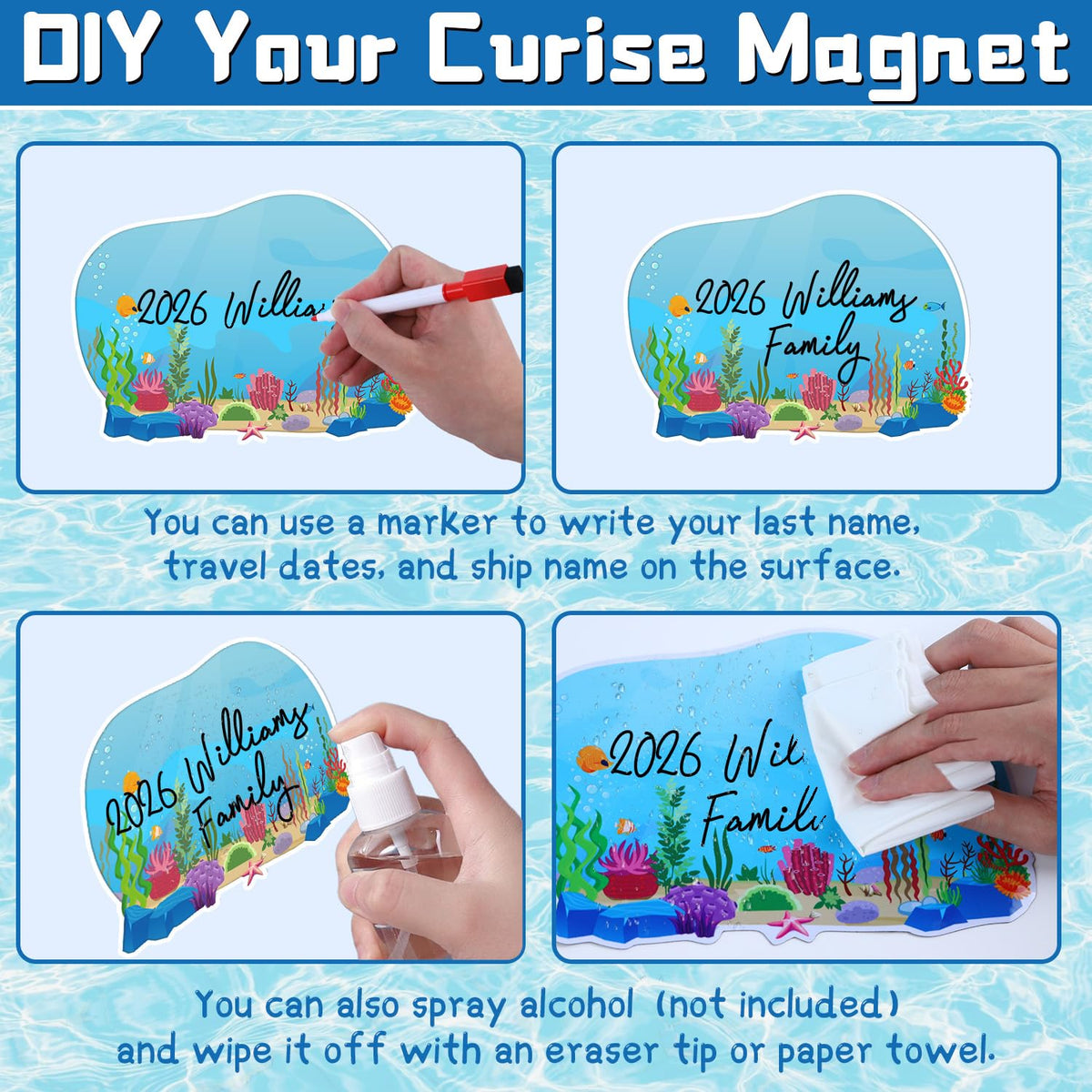Cosmisun cruise door magnets drink piece adds coastal vibe to doors.