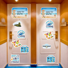 Cosmisun cruise door magnets pens enable erasable messages.