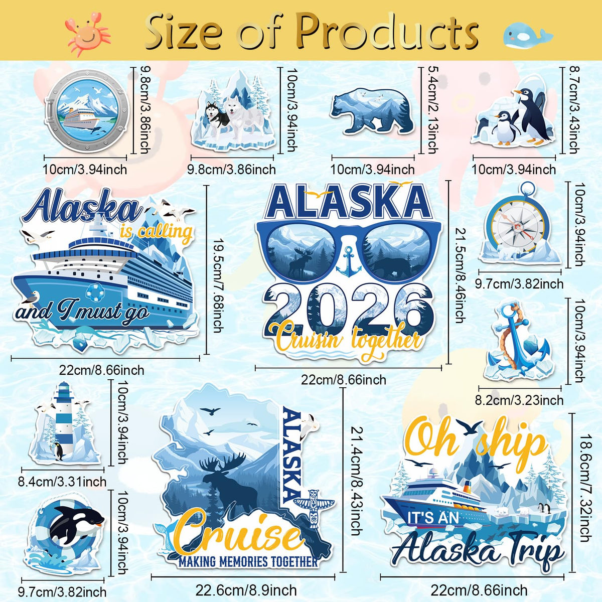 Cosmisun glacier Alaska design magnet adds cool color to metal surfaces