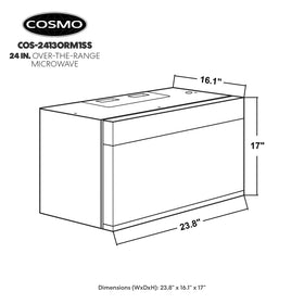 COSMO COS-2413ORM1SS sensor reheat detects progress to prevent overcooking.