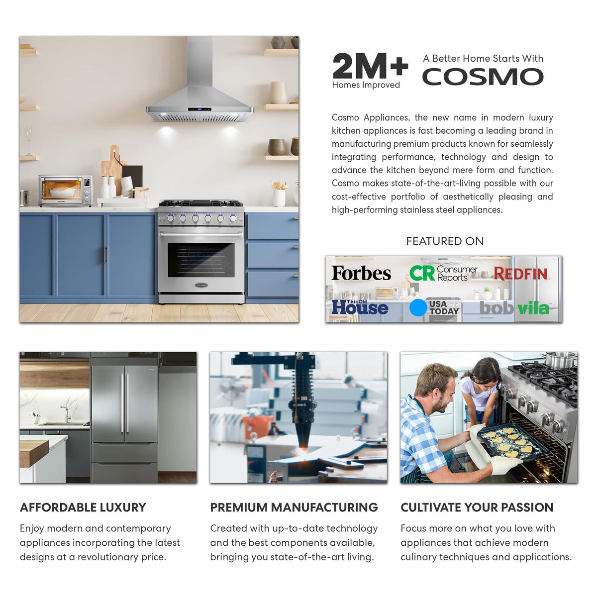 COSMO COS-2413ORM1SS touch presets provide melting, softening, and popcorn options.