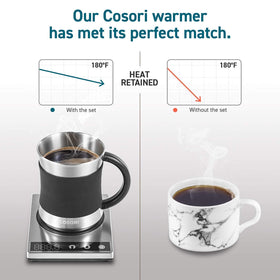 Cosori 17-ounce mug with heat-resistant handle showcases comfortable daily use