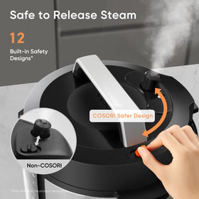 Cosori steam rack included for perfect steaming and layered cooking