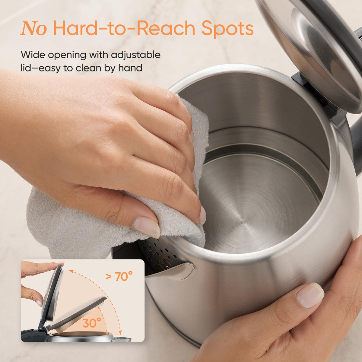 Cosori auto shut-off and boil-dry protection for safe operation.