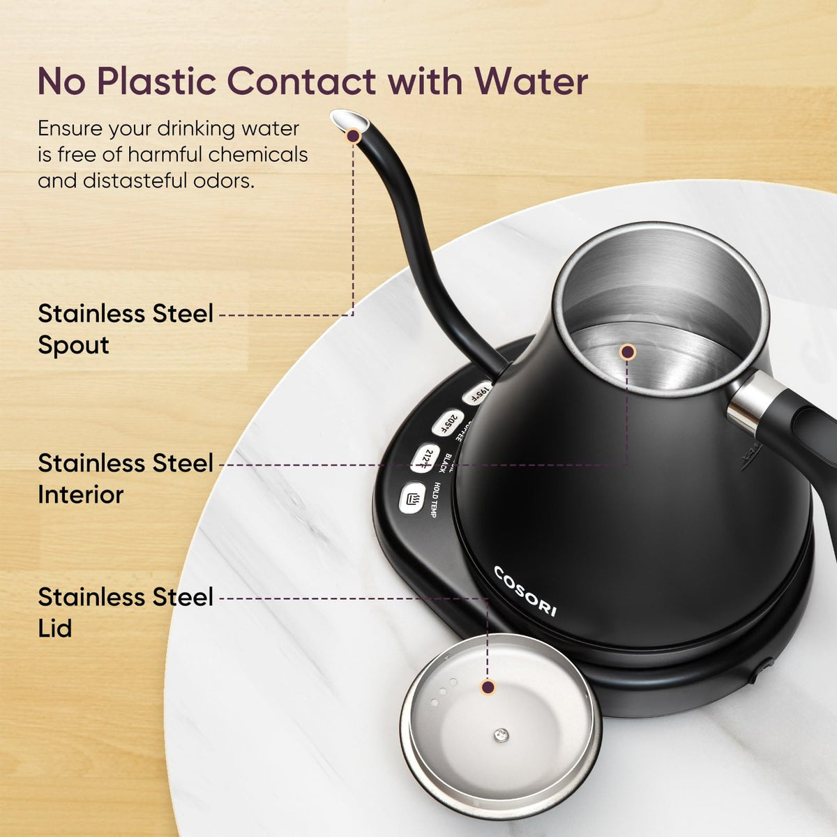 Gift-ready Cosori CO108-NK box, ideal for coffee or tea lovers.