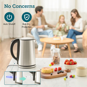 Cosori kettle auto shut-off prevents overheating after boiling.
