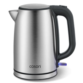 Cosori electric kettle with plastic-free interior for odor-free water.
