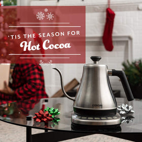 Cosori gooseneck kettle handle design supports smooth, steady pouring
