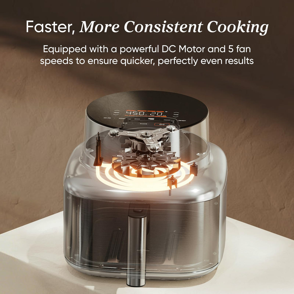 Cosori Iconic app connected cooking shows remote control of cooking.