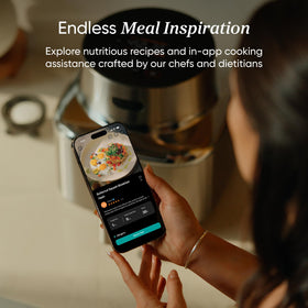 Cosori Iconic recipe book open for chef crafted meals.