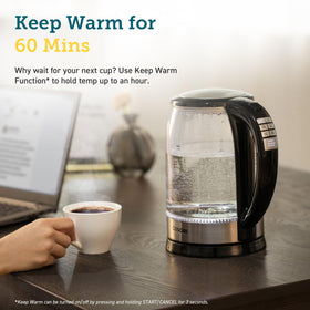Keep Warm mode maintains temperature up to one hour