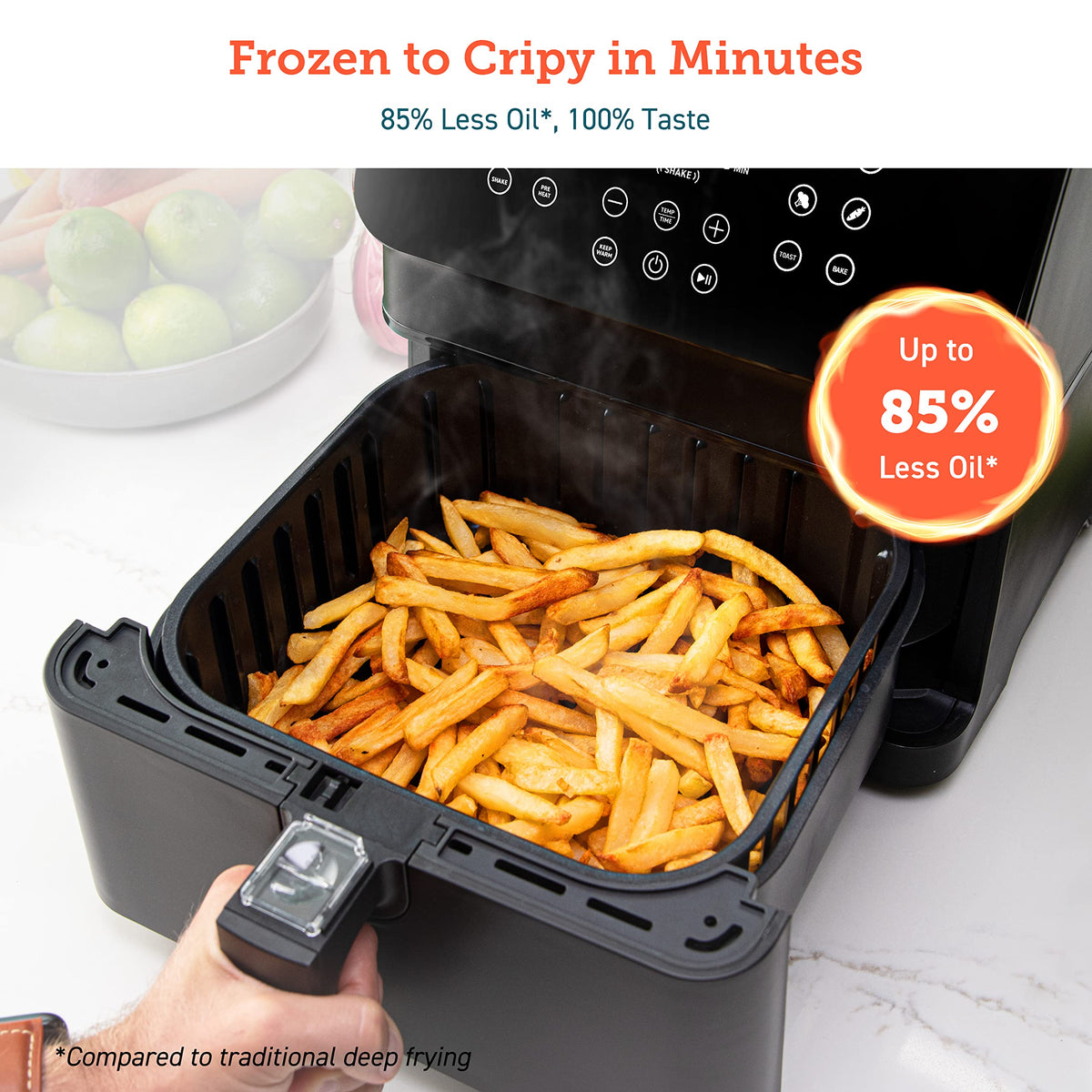 Cosori Pro II 12-in-1 functions for versatile cooking options.