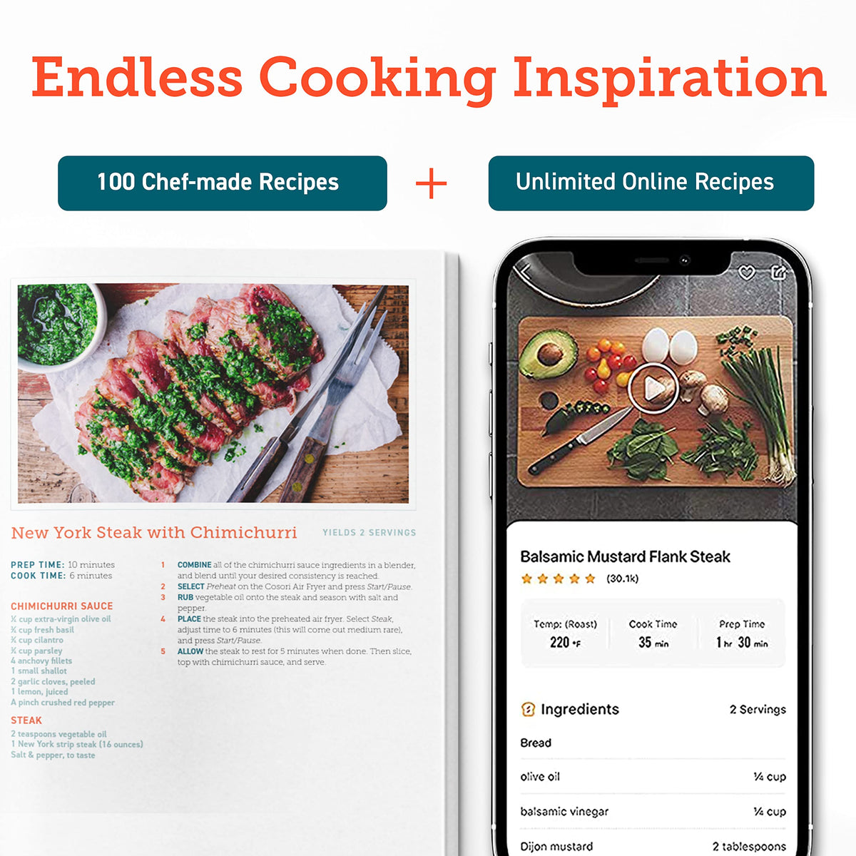Cosori Pro II cookbook included inspires quick weeknight dinners.