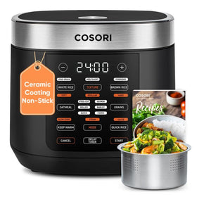 Cosori 10-cup rice cooker with digital display for precise settings