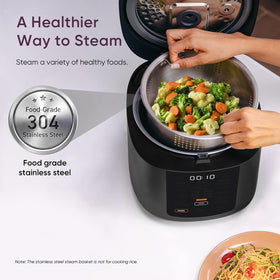 Cosori stainless-steel steam basket enables healthy steaming