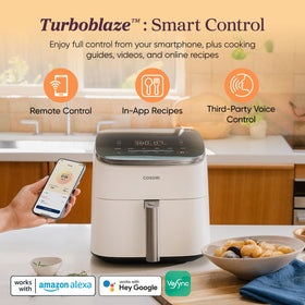 Cosori TurboBlaze features 5-fan speed system for even browning.