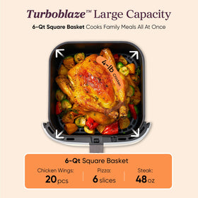 Cosori TurboBlaze operates quietly for a peaceful kitchen environment.