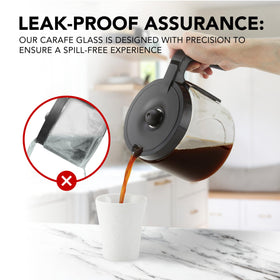 COSPARX 12-Cup carafe compact design fits Keurig setups neatly.