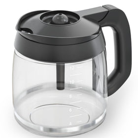 COSPARX 12-Cup Glass Carafe front view with sturdy handle