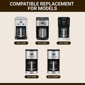 COSPARX 14-Cup carafe with ergonomic black handle for comfortable pouring.
