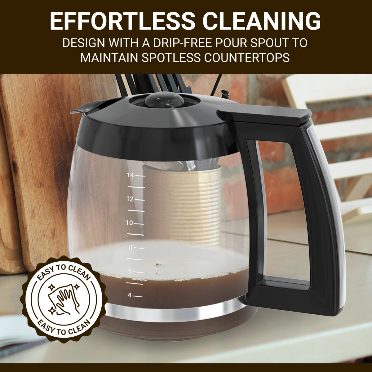 COSPARX carafe lid and knuckle guard add protection while serving.