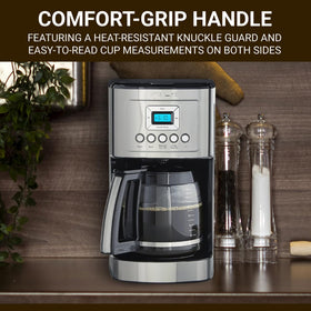 COSPARX 14-Cup carafe shows 2–14 cup markings for accurate brewing.