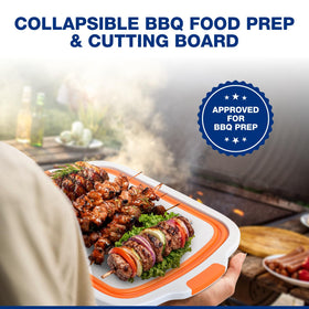 COSPARX BBQ prep tub with built-in lid for secure outdoor marination
