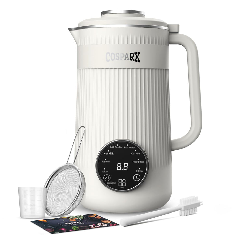 COSPARX 8-in-1 Nut Milk Maker blade system delivers silky plant milks
