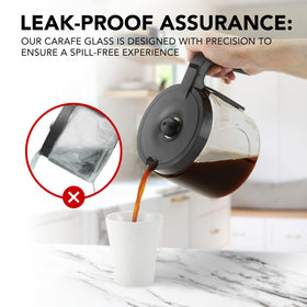 COSPARX dishwasher-safe carafe for quick cleanup after coffee sessions.