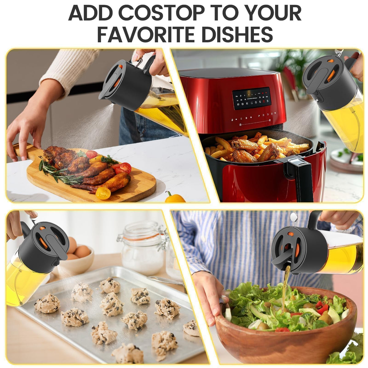 Costop Professional 500ml capacity reduces refills during cooking